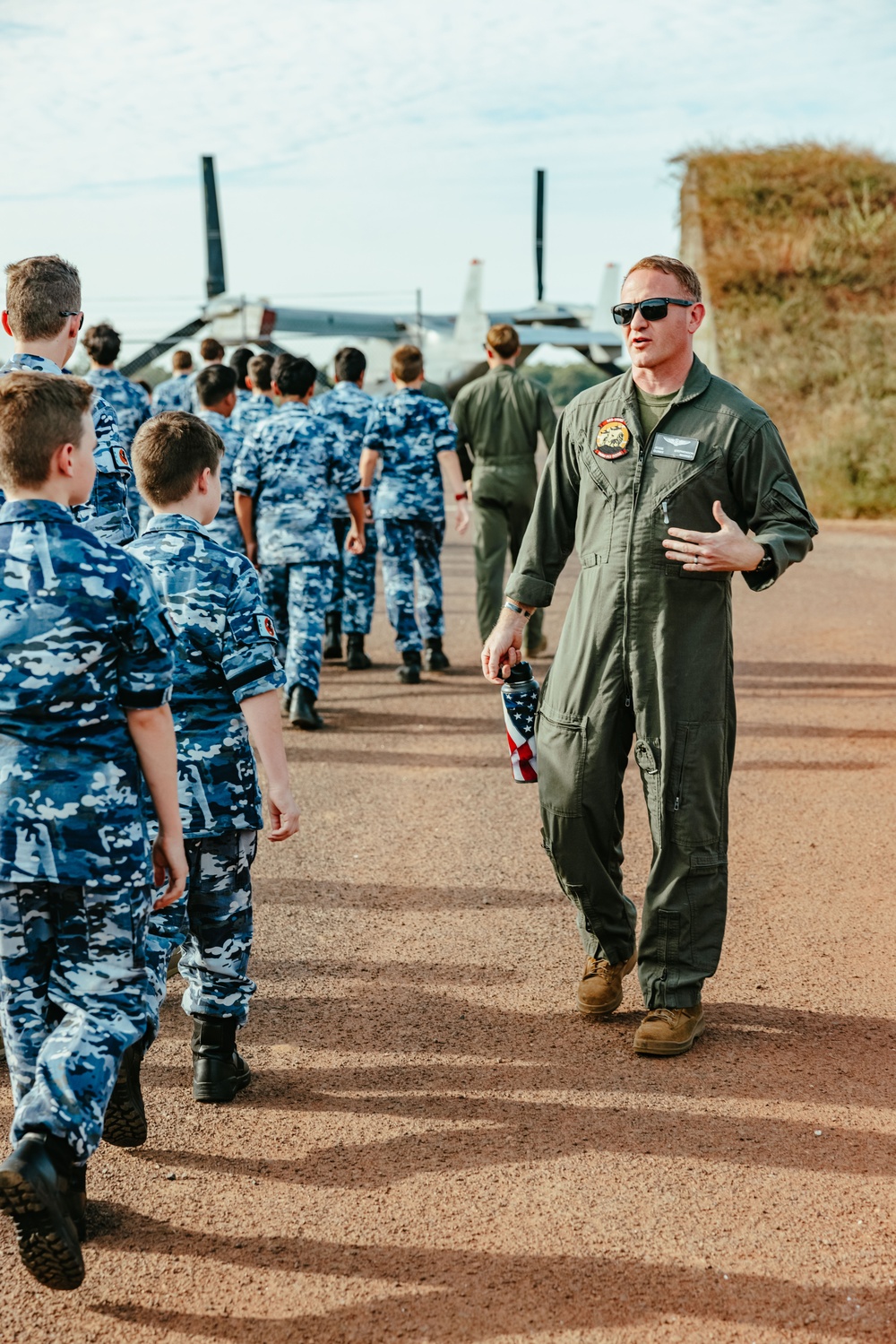 MRF-D 25.3: U.S. Marines host Osprey tour for Australian Air Force Cadets