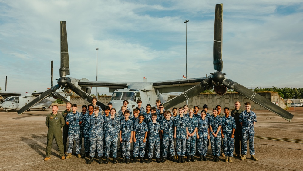 MRF-D 25.3: U.S. Marines host Osprey tour for Australian Air Force Cadets
