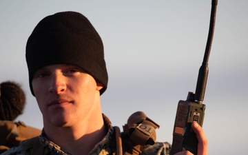 Marine Corporal Thomas Ruplinger in Visby, Sweden conducting HIMARS exercise with NATO allies during Swift Response
