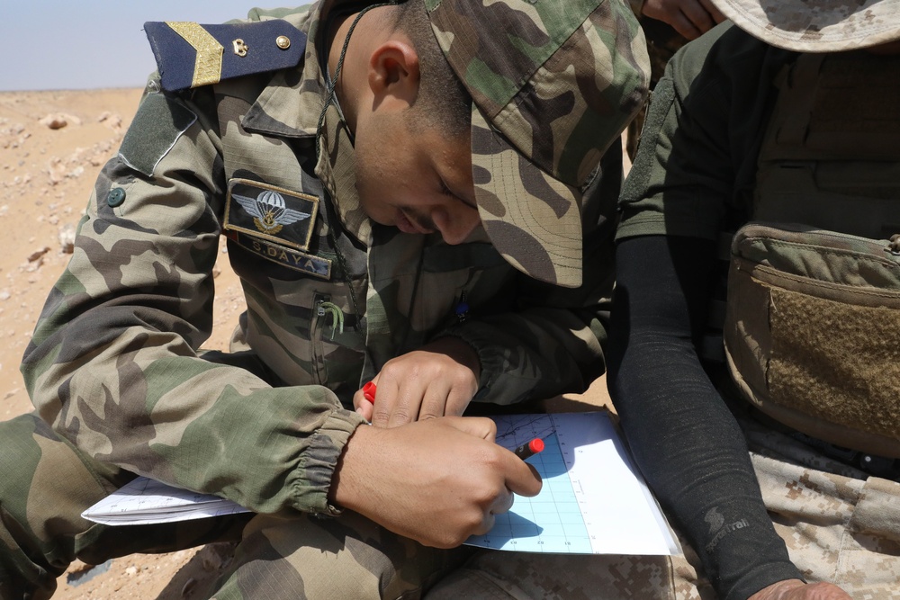 US Marines lead map reading class in Morocco at African Lion 2025