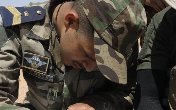 US Marines lead map reading class in Morocco at African Lion 2025