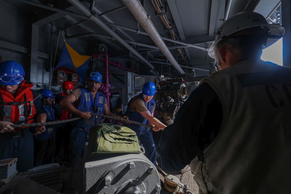 USS Iwo Jima Conducts a Replenishment at Sea