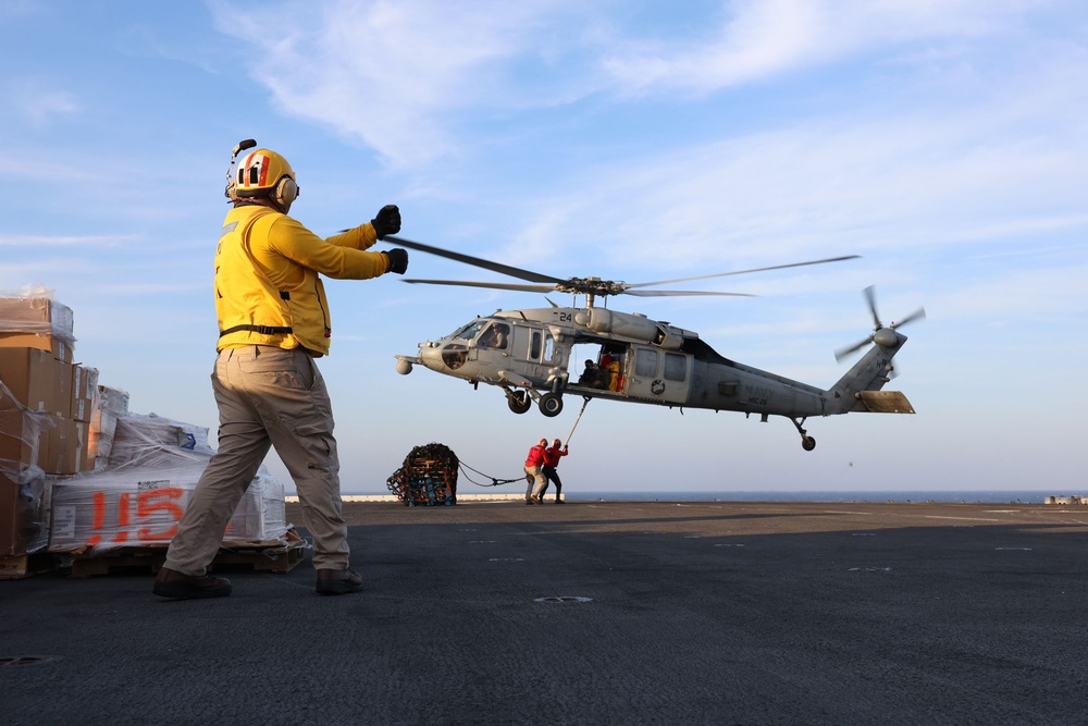 USS Iwo Jima Conducts a Replenishment at Sea