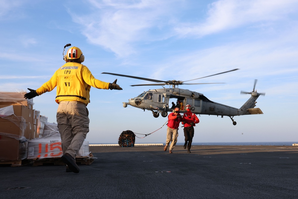 USS Iwo Jima Conducts a Replenishment at Sea