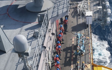 USS Iwo Jima Conducts a Replenishment at Sea