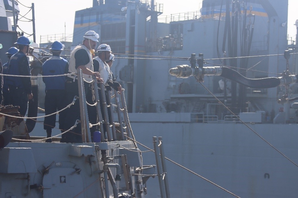 USS Gonzalez (DDG 66) Replenishment-at-Sea with USNS Supply (T-AOE-6)