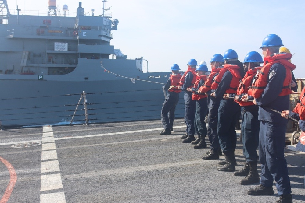 USS Gonzalez (DDG 66) Replenishment-at-Sea with USNS Supply (T-AOE-6)