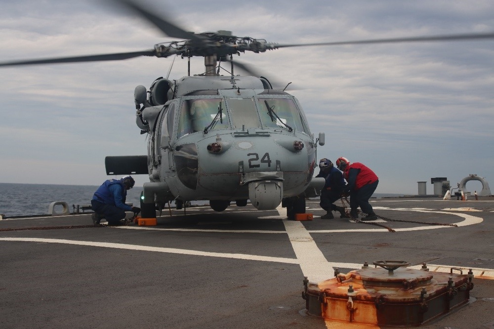 Flight Operations onboard USS Gonzalez (DDG 66)