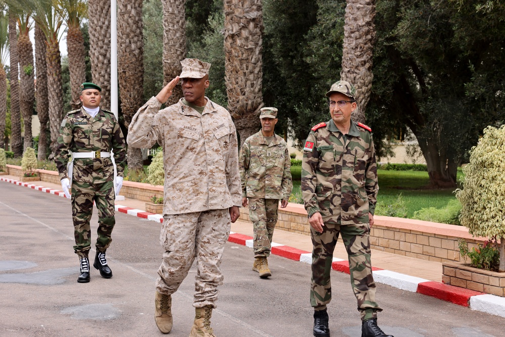 US Marine Gen. Michael Langley visits Morocco Southern Zone Headquarters during African Lion 2025