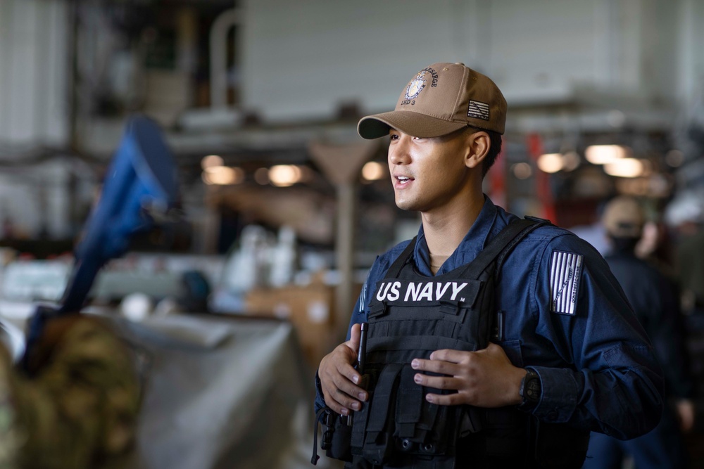 USS Kearsarge Participates In Security Drill