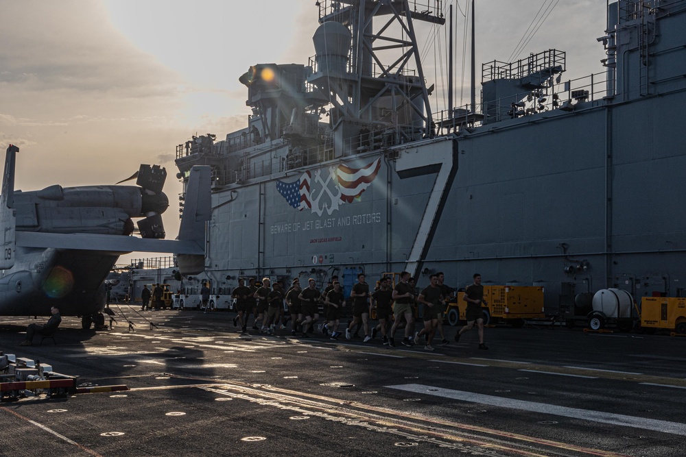 22nd MEU | BLT 3/6 PT on the Flight Deck