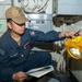 USS ESSEX SAILORS CONDUCT PRVENTATIVE MAINTENANCE ON SAFETY EQUIPMENT