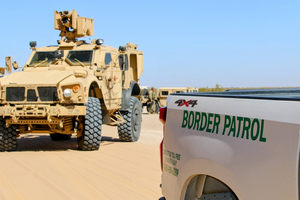 759th Military Police Battalion conducts patrol along the southern border
