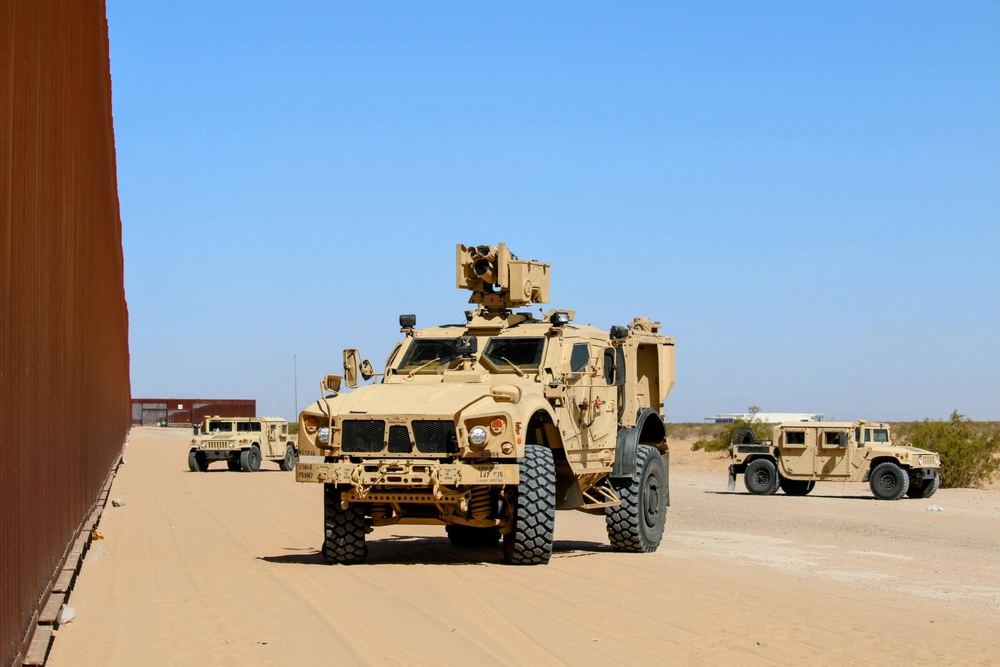 759th Military Police Battalion conducts patrol along the southern border