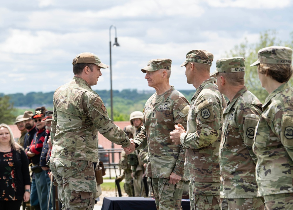 Iowa National Guard holds command retreat ceremony