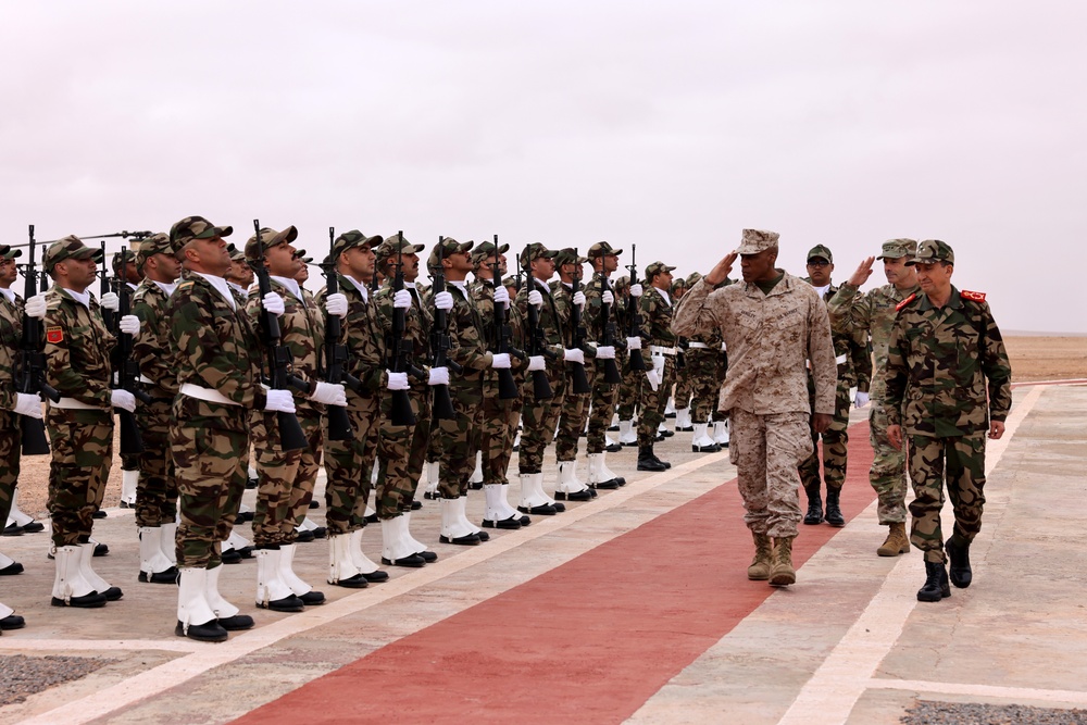 US Marine Gen. Michael Langley visits Cap Draa at African Lion 2025