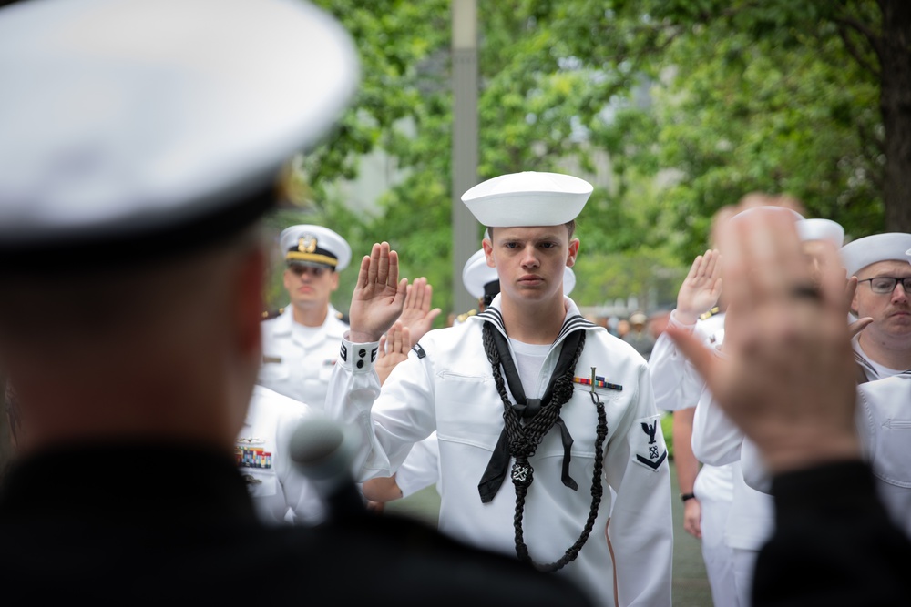 Fleet Week New York 2025 9/11 Memorial Reenlistment Ceremony