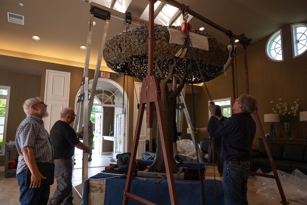 Freedom Oak unveiled in Meditation Pavilion, Dover AFB