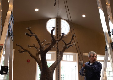 Freedom Oak unveiled in Meditation Pavilion, Dover AFB