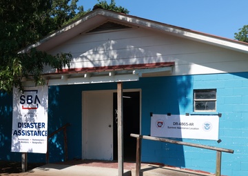 Survivors of the Arkansas severe storms and tornadoes attend FEMA Registration Event