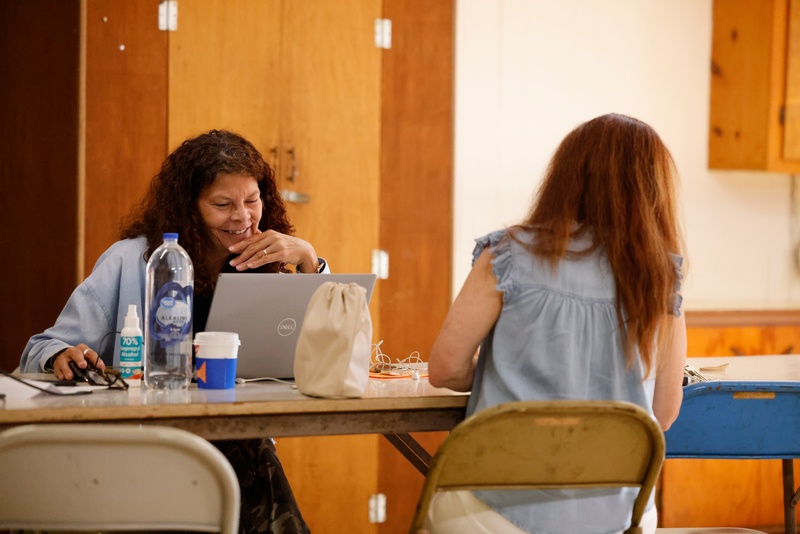 Survivors of the Arkansas severe storms and tornadoes attend FEMA Registration Event