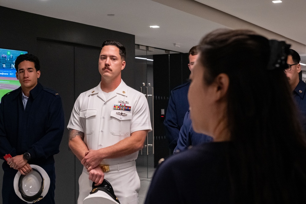 Coast Guard, Navy, and Marine Corps Members Tour MLB Headquarters During Fleet Week New York 2025