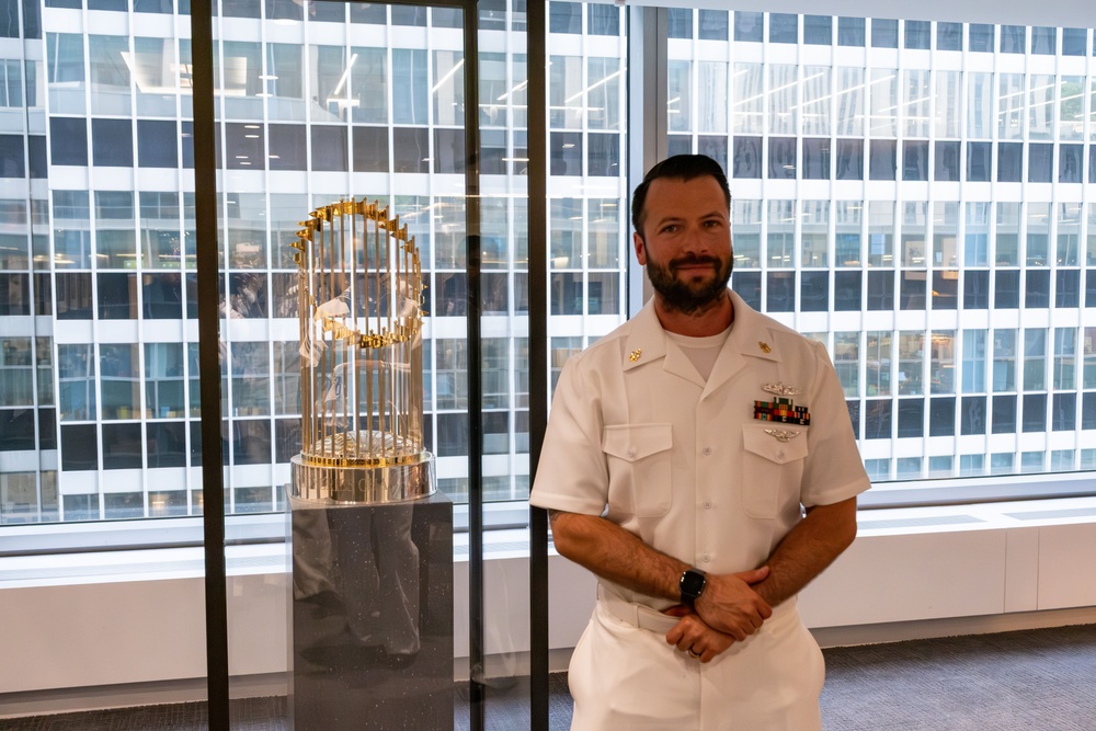 Coast Guard, Navy, and Marine Corps Members Tour MLB Headquarters During Fleet Week New York 2025
