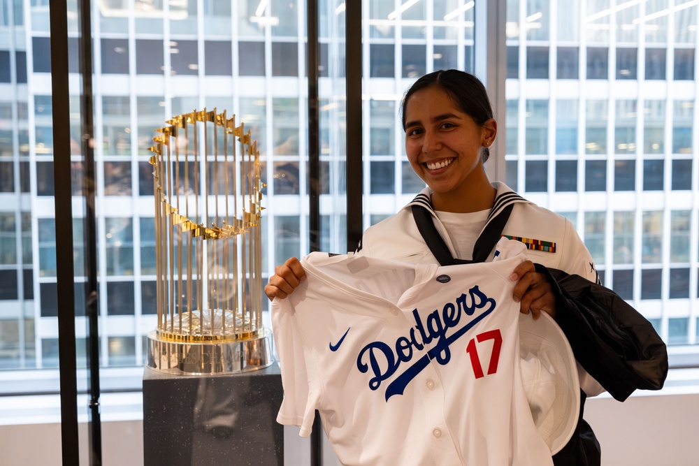 Coast Guard, Navy, and Marine Corps Members Tour MLB Headquarters During Fleet Week New York 2025
