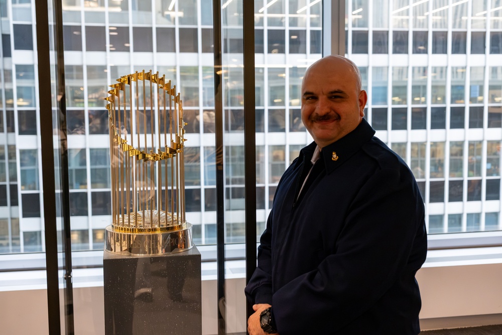 Coast Guard, Navy, and Marine Corps Members Tour MLB Headquarters During Fleet Week New York 2025