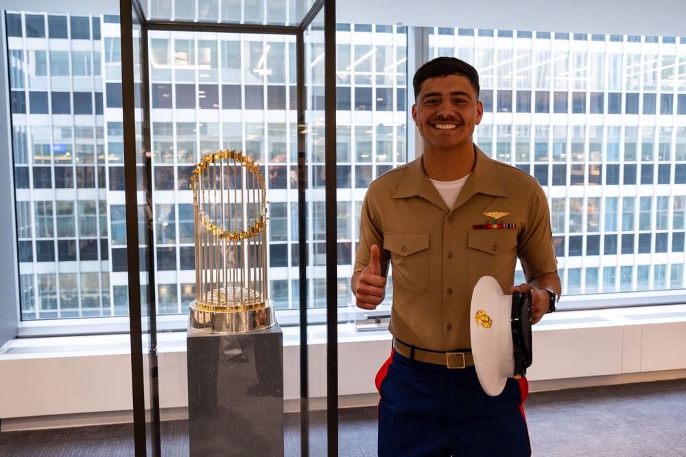 Coast Guard, Navy, and Marine Corps Members Tour MLB Headquarters During Fleet Week New York 2025