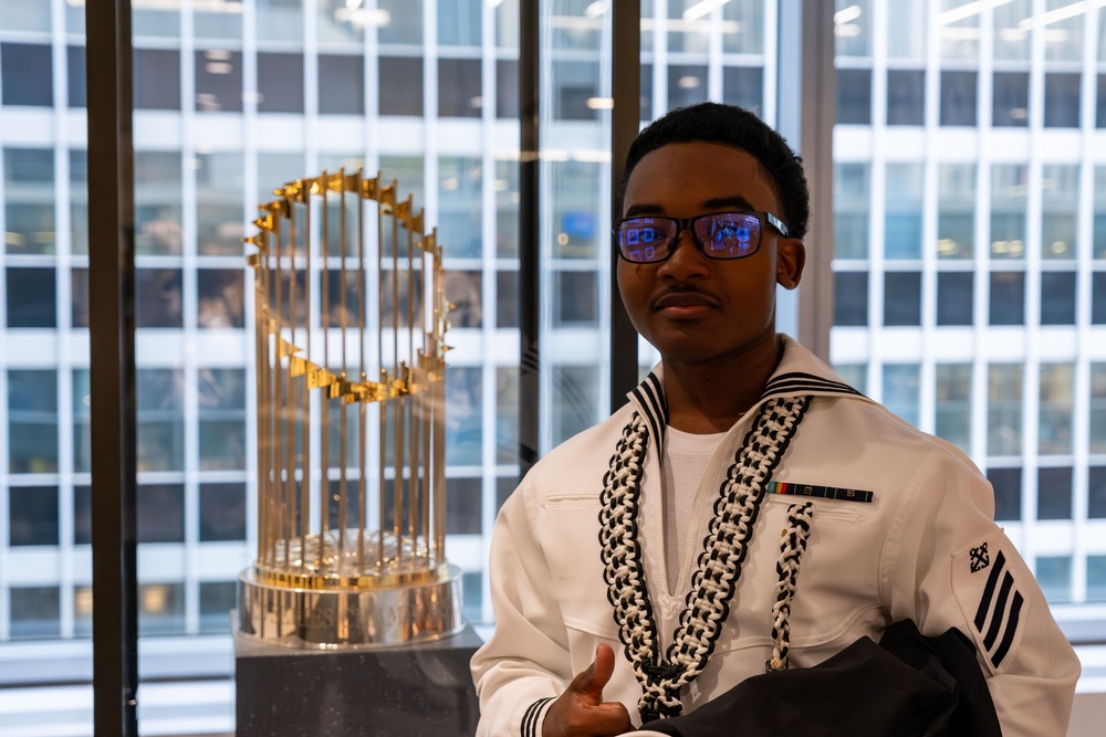 Coast Guard, Navy, and Marine Corps Members Tour MLB Headquarters During Fleet Week New York 2025
