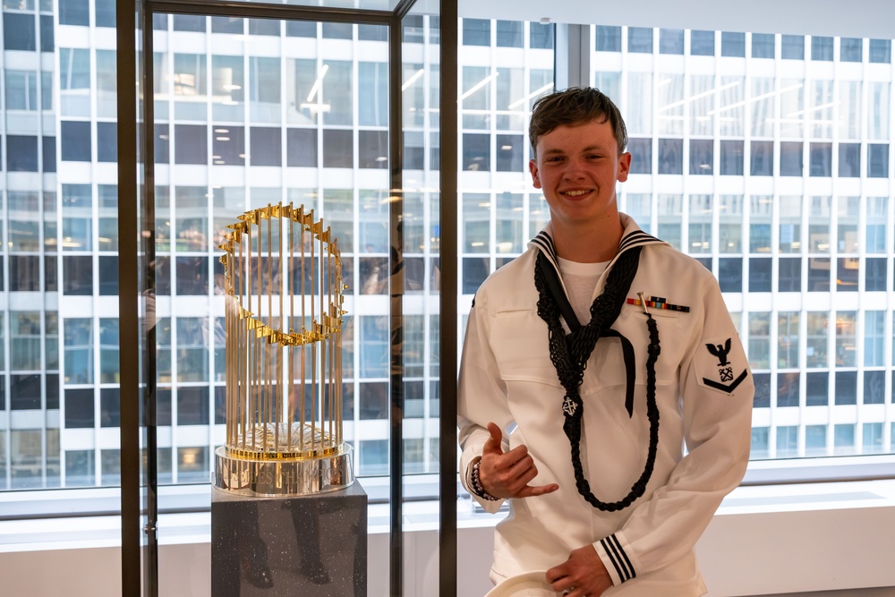 Coast Guard, Navy, and Marine Corps Members Tour MLB Headquarters During Fleet Week New York 2025