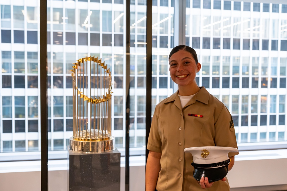 Coast Guard, Navy, and Marine Corps Members Tour MLB Headquarters During Fleet Week New York 2025