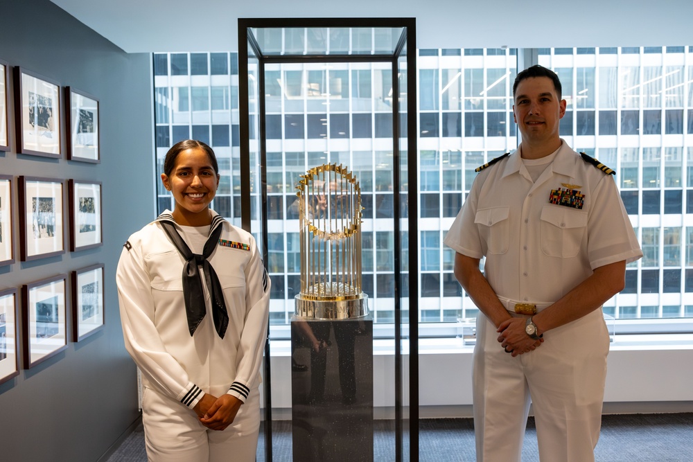 Coast Guard, Navy, and Marine Corps Members Tour MLB Headquarters During Fleet Week New York 2025