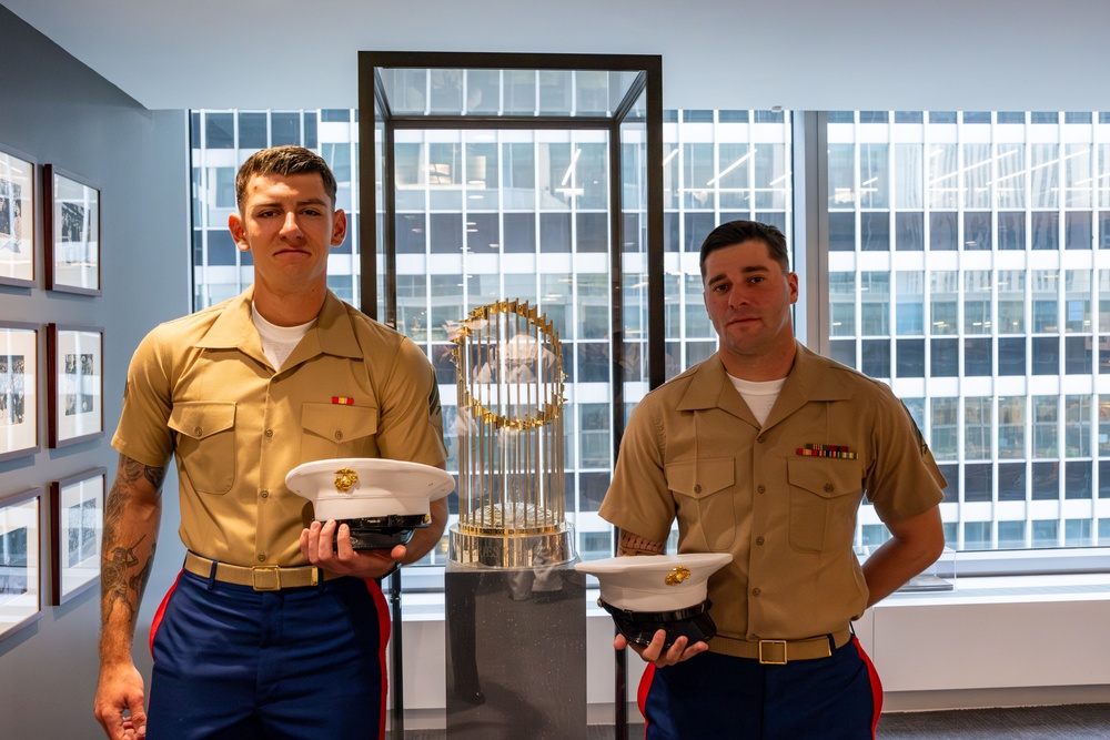 Coast Guard, Navy, and Marine Corps Members Tour MLB Headquarters During Fleet Week New York 2025