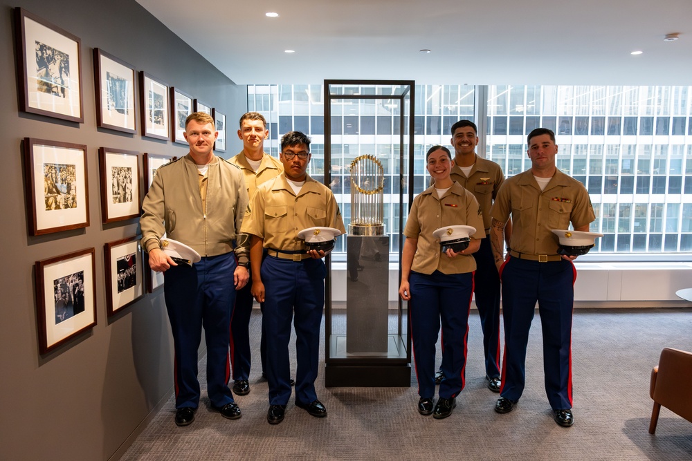 Coast Guard, Navy, and Marine Corps Members Tour MLB Headquarters During Fleet Week New York 2025