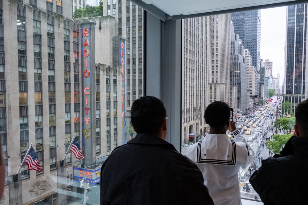 Coast Guard, Navy, and Marine Corps Members Tour MLB Headquarters During Fleet Week New York 2025