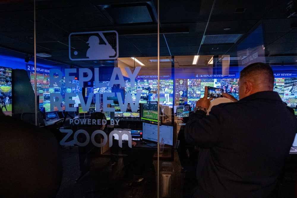 Coast Guard, Navy, and Marine Corps Members Tour MLB Headquarters During Fleet Week New York 2025