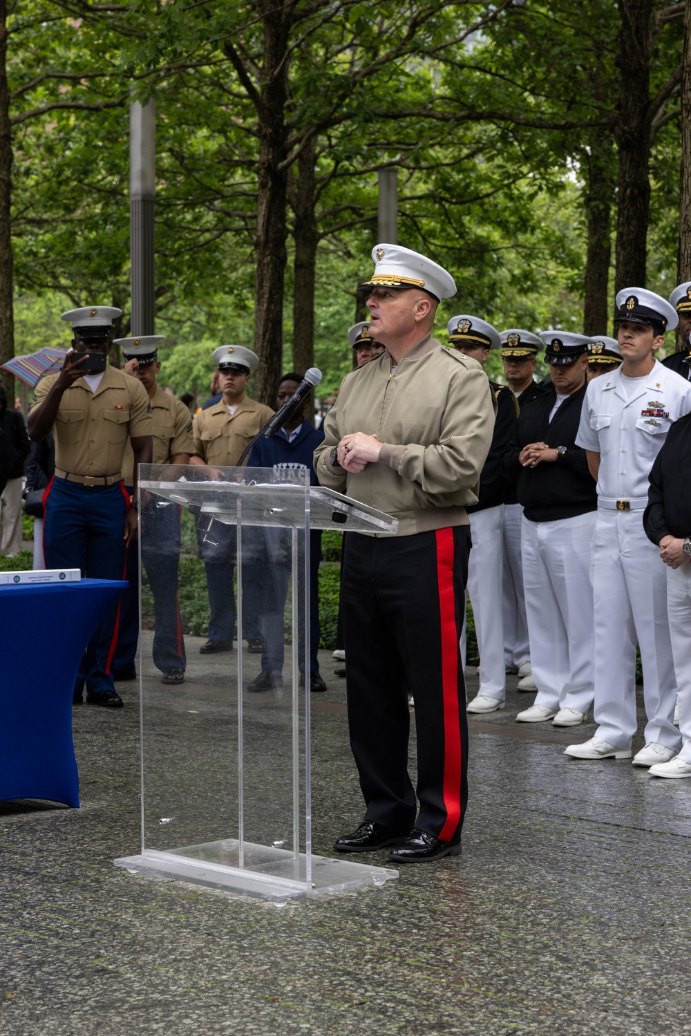 Fleet Week New York 2025; Reenlistment Ceremony at the 9/11 Memorial