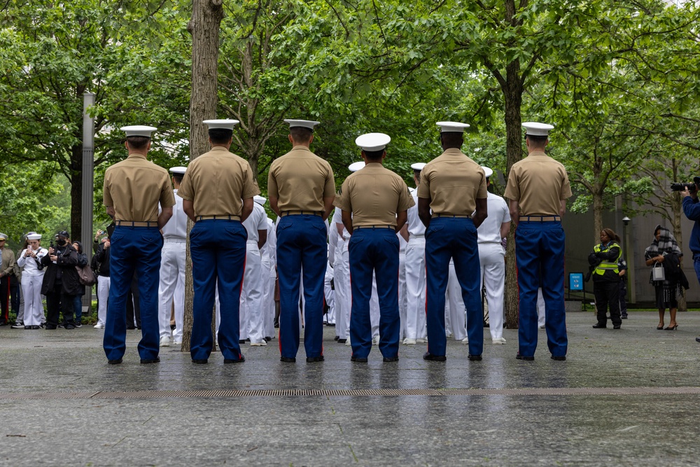 Fleet Week New York 2025; Reenlistment Ceremony at the 9/11 Memorial