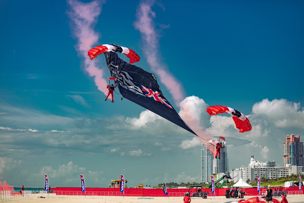 U.S. Army Parachute Team Joins British Army Red Devils for Hyundai Air and Sea Show