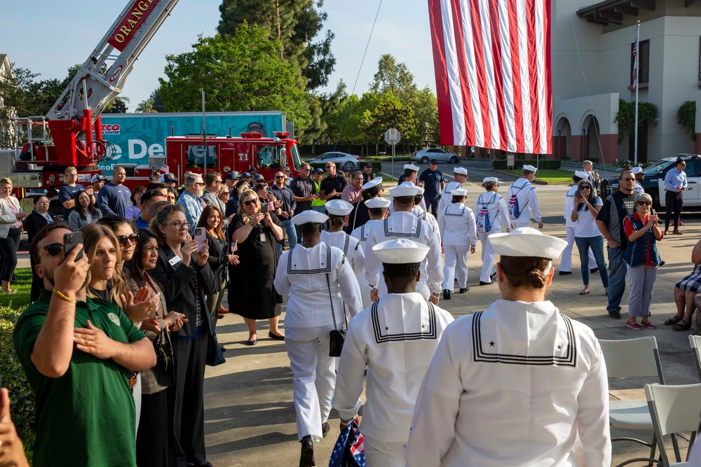 Sailors and Marines visit the City of Orange for LA Fleet Week