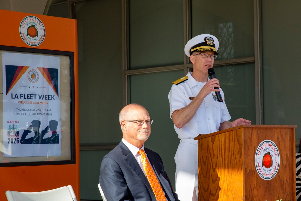 Sailors and Marines visit the City of Orange for LA Fleet Week