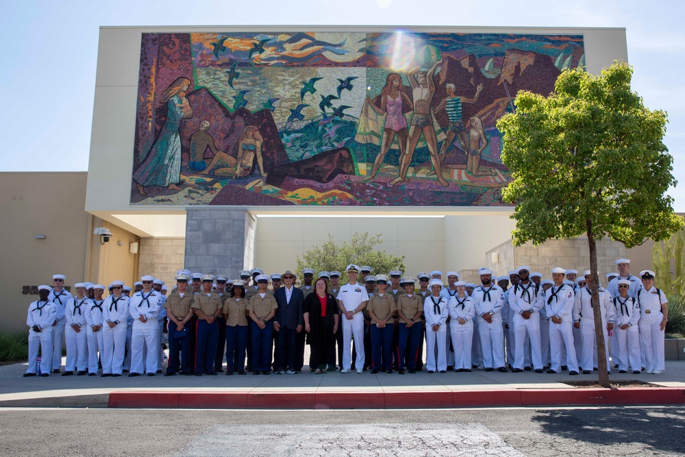 Sailors and Marines visit the City of Orange for LA Fleet Week