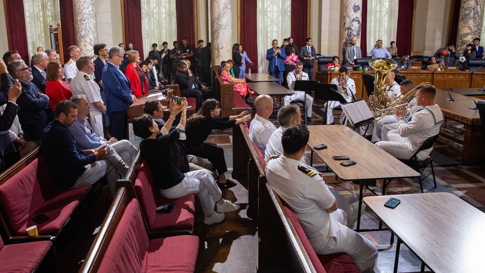 Los Angeles City Council presentation featuring Navy Band Southwest Brass Quintet