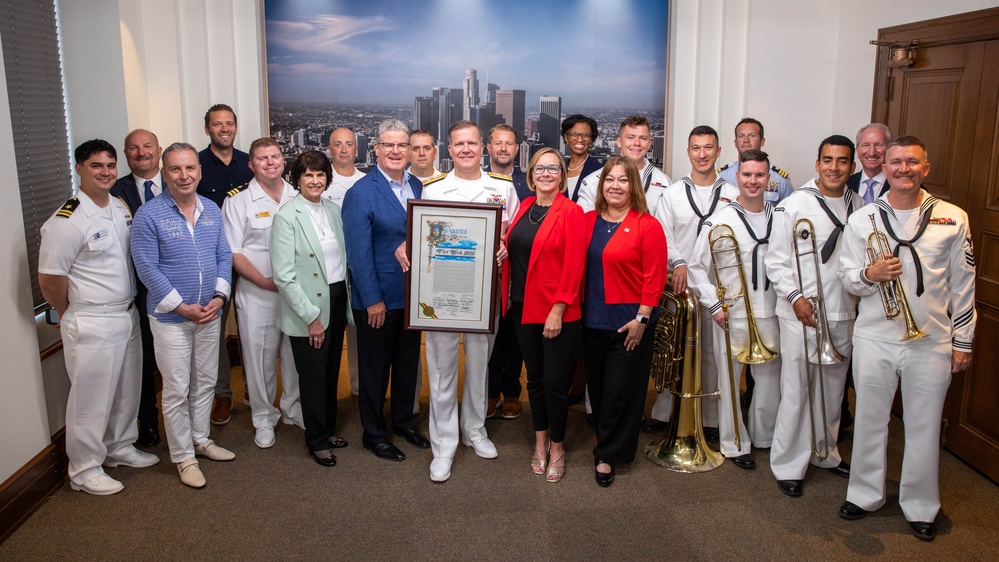 Los Angeles City Council presentation featuring Navy Band Southwest Brass Quintet