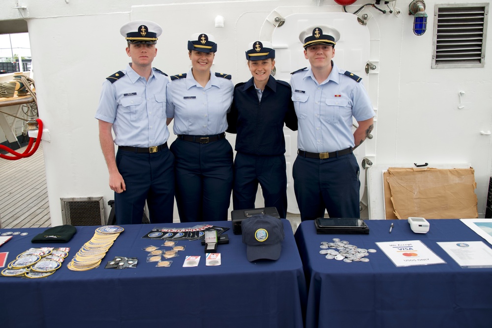 U.S. Coast Guard Cutter Eagle cadets at Los Angeles Fleet Week