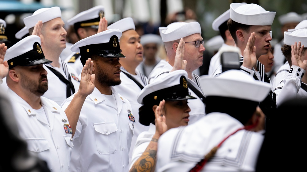 FWNY25: U.S. service members reenlist at the 9/11 Memorial