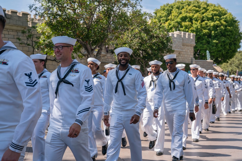 U.S. Sailors and Marines visit Disneyland for LA Fleet Week