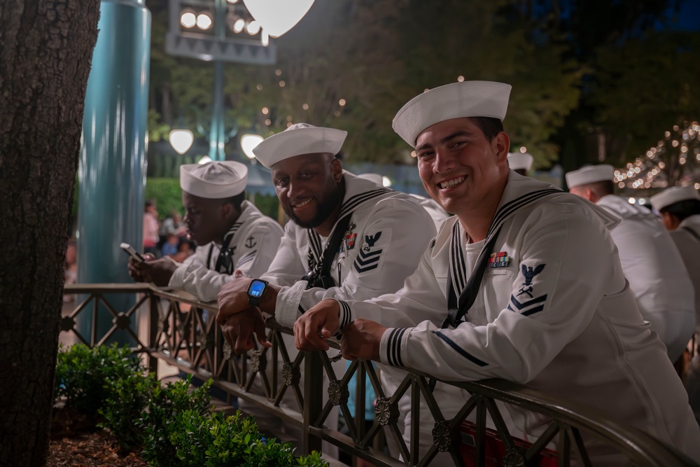 U.S. Sailors and Marines visit Disneyland for LA Fleet Week